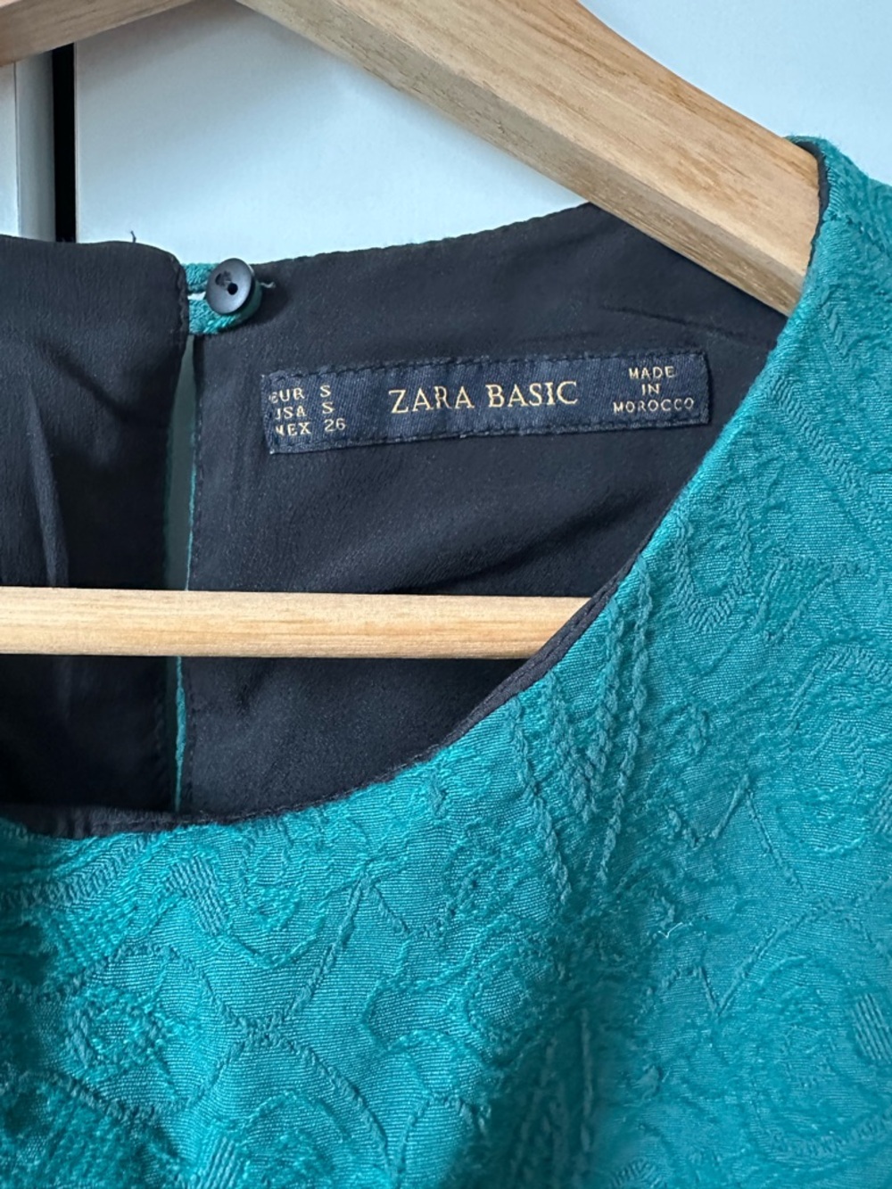 Zara Teal Textured Jumpsuit